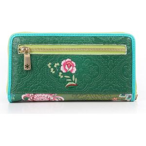 A Spark Of Happiness | wallet L groen | portemonnee green, groen, gebloemd | Dames - vrouwen |MI2302