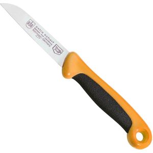 RÖR Solingen Schilmesje Extra Grip - RVS Lemmet Recht - 17.5 cm - Zwart met Oranje