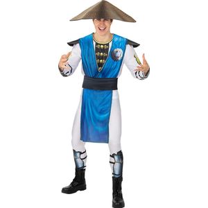 Funidelia | Raiden Kostuum Mortal Kombat voor mannen - Videospellen - Kostuum voor Volwassenen Accessoire verkleedkleding en rekwisieten voor Halloween, carnaval & feesten - Maat S - Blauw