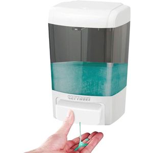 Handmatige zeepdispenser van 800 ml Wandmontage Commercieel handdesinfecterend middel Zeepdispenser voor keuken Badkamer Shampoo Gelkamer Vloeistofcontainer Kunststof