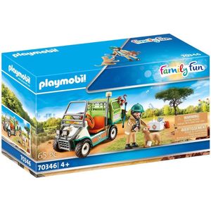 PLAYMOBIL Family Fun Dierenverzorger met voertuig - 70346