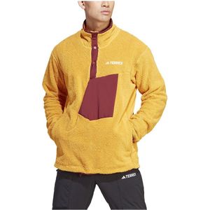 Adidas Organiser Xploric High-pile-fleece Pullover Fleece Voering Met Ritssluiting Geel M Man