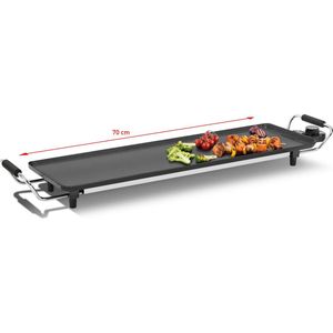 FRITEL TY 1689 Teppanyaki 70cm - massieve aluminium tepanyaki bakplaat - 1800 W - regelbare thermostaat - 3 tot 6 personen