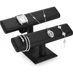 Watch Stand with 2 Levels, Jewellery Stand and Display, Removable Bangle Display for Watches, Bangles and Bracelets