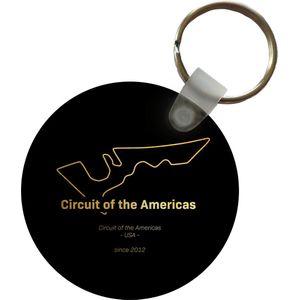 Sleutelhanger - Formule 1 - Amerika - Circuit - Plastic - Rond - Uitdeelcadeautjes