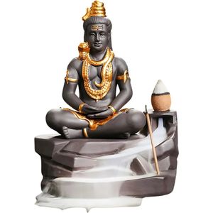 Shiva backflow wierookhouder | wierook waterval - inclusief Satya wierookkegels