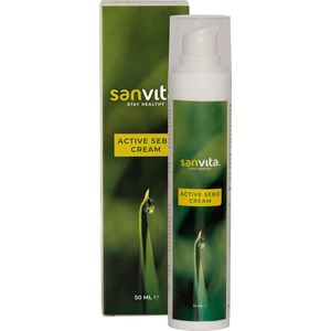 Natuurlijke creme vette huid acne Active Sebo Cream met paardenmelk van Sanvita 50ml