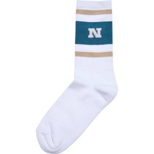 Urban Classics - College Team Socks unionbeige/bottlegreen/white Sokken - 43/46 - Wit