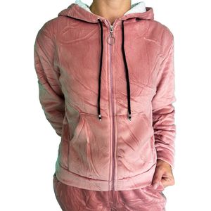 Roze - Huispak - Fleece - [ Maat 170/176 ] - Kinder - Joggingpak - Gewatteerd - Fleece vest & Fleece broek - Setje voor meisje - Cadeau voor meisjes