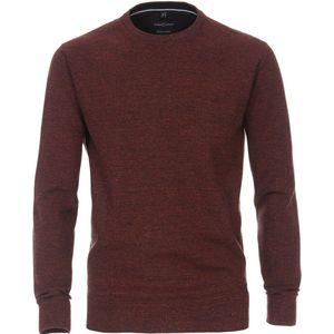 Casa Moda - Pullover O-Hals Melange Bordeaux - Heren - Maat XXL - Regular-fit