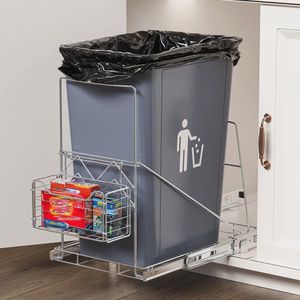 Onderkast Prullenbak met Uittrekbare Voormand voor Vuilniszakken - Ideaal voor Keuken