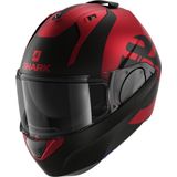 SHARK EVO ES KEDJE Motorhelm Systeemhelm Mat Rood Zwart Red - Maat S