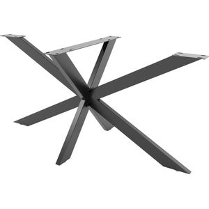 Luxe tafelpoot - Metaal - Meubelpoot - Tafelonderstel - Spinpoot - Tafelpoot zwart - 150x78x71cm