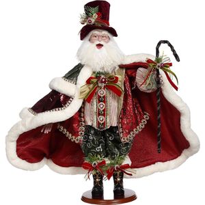 Mark Roberts Santa - Kerstman ""Christmas in the city"" - decoratiebeeld - wit rood groen - 68cm - Collector's Item