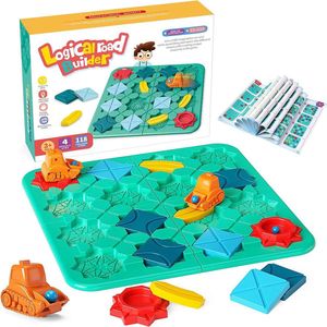 Bordspellen - Slimme logische wegenbouwer Hersenkrakers puzzels voor 3 tot 4 5 6 7-jarige jongens meisjes, educatieve Montessori kerstcadeaus voor kinderen van 3-5 4-8 voorschoolse klassikaal leren