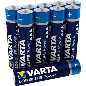 Longlife Power AAA Micro LR03 Batterij (verpakking met 10 stuks) Alkaline Batterij - Made in Germany - ideaal voor speelgoed zaklamp controller en andere apparaten op batterijen