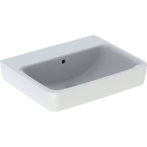 Geberit Renova Plan Wastafel 55x44x18 cm Zonder Kraangat Met Overloop Wit