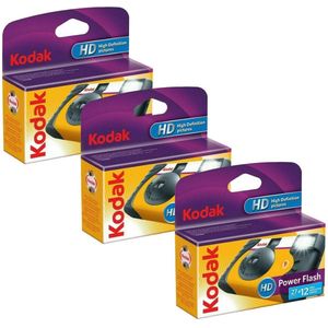 Kodak Power Flash Wegwerpcamera Met ingebouwde flitser 39 opnames 3 stuks
