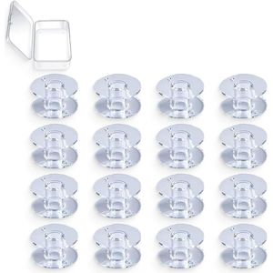 16 Pcs Plastic Sewing Machine Spools Universal Spool Transparent Spool