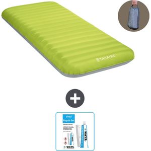 Intex Campingmat - 1-Persoons - 76 x 191 x 17 cm - Groen - Inclusief pomp - Reparatieset