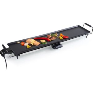 Bakplaat Tristar BP-2984 - Gourmet bakplaat XL - Grillplaat 90 cm - Voor 8 tot 10 personen - Met regelbare thermostaat - Anti-aanbaklaag - Extra lang snoer - Zwart