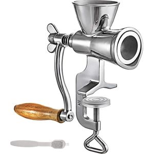 Handmatige Graanmolen van RVS Klem Ontwerp Handmatige Koffiebonenmolen voor op het AanrechtHand Crank Tarwemolen met Houten HandvatMaïs Tarwe Slijpmachine met Handmatige Bediening coffee grinder manual