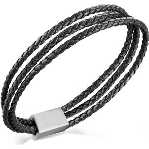 Boccia Titanium 03053-0119 Heren Armband - Leren armband