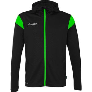 Uhlsport Squad 27 Jas Met Kap Heren - Zwart / Fluo Groen | Maat: M