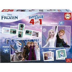 EDUCA - puzzel + educatief spel - Superpack 4 in 1 Frozen