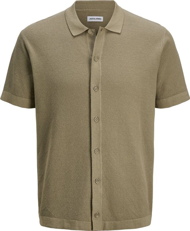 JACK&JONES - JJEEMIL KNIT STRUCTURE SHIRT SS SN - Heren - Polo's