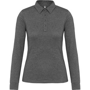 Kariban Damespolo lange mouwen van jersey K265 - Grey Heather - M
