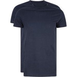 RJ Bodywear Everyday - Amsterdam - 2-pack - T-shirt O-hals breed - donkerblauw -  Maat XXL