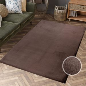 Superzachte Hoogpolige Vloerkleed - Donker Taupe - 80 x 150 cm - Voor Woonkamer, Slaapkamer, Eetkamer