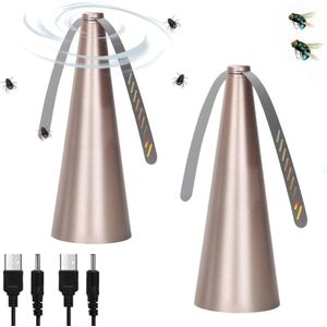 2 Stuks Ecologische Vliegenverjager Voor Op Tafel - Vliegen Verjagen - Fly Fan - Vliegenwaaier - Anti Vliegen - Vliegenval - Vliegen Propellor - Vliegen Ventilator - Tegen Vliegen, Muggen, Wespen En Insecten - Werkt Op Batterijen En Op Het Lichtnet