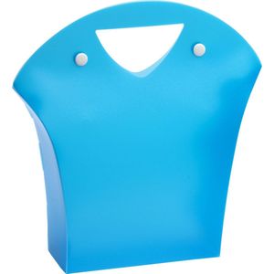 Kadotasjes plastic BLAUW, 16x06x26,5cm (10 stuks)