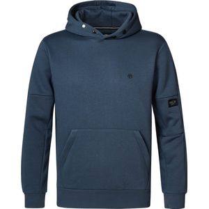 Petrol Industries - Heren Effen Hoodie Top - Blauw - Maat L