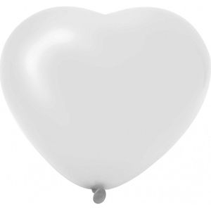Hart ballonnen hartjes - Wit - Latex - 30 cm - XL - 5 stuks - Ballon - Valentijnsdag - Valentijn - Love - Love is in the air - Liefde
