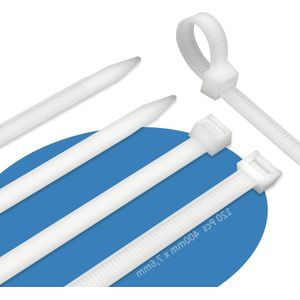 UV-bestendige kabelbinders 400 mm x 76 mm - 120 stuks, extra sterk en hittebestendig