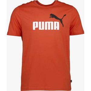 Puma Essentials Big Logo heren sport T-shirt - Oranje - Maat S