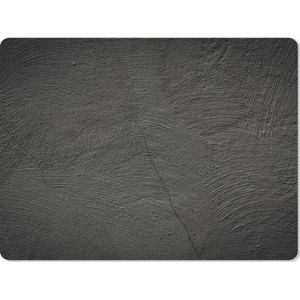 Muismat - Mousepad - Beton - Zwart - Industrieel - 23x19 cm - Muismatten