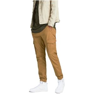 JACK & JONES Paul Lake Cargo loose fit - heren cargo broek - okergeel - Maat: 28/30