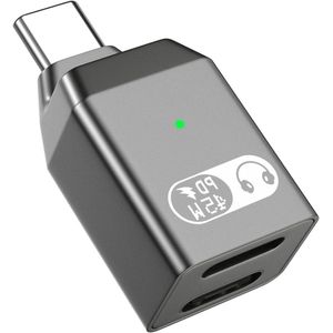 Audio Adapter 2-in-1 Lightning to USB C Adapter for Headphones with 45W Fast Charging for iPhone16/15 Series iPad Mini/Air/Pro More USB-C Device Not for Data Transfer Gray