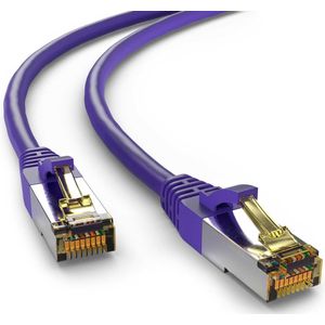 Cat6a S/FTP PIMF LSZH Paars 0.25 meter - Netwerkkabel - Computerkabel - Kabel