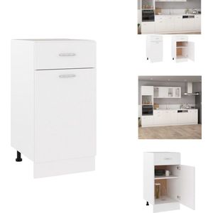 vidaXL Onderkast Keuken - Wit - 40 x 46 x 81.5 cm - Duurzaam en functioneel - Keukenkast
