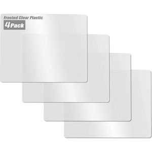 duidelijke flexibele Plastic Snijplank Matten Set, Frosted duidelijk keuken snijplank Matten 38 x 30 cm, Set van 4