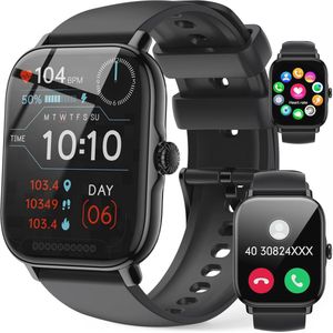 Slimme Horloge voor Heren en Dames met Telefoonfunctie - 1,85 Inch Volledig Touchscreen, Sportmodi, Waterdicht Fitnesshorloge