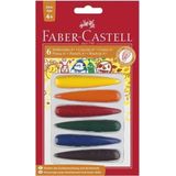 Faber Castell Waskrijt FC potloodvormig 6 - stuks heldere kleuren uitgumba