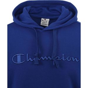 Champion - Hoodie Logo Kobalt Blauw - Heren - Maat L - Comfort-fit