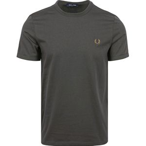 Fred Perry - T-Shirt Ringer M3519 Antraciet V07 - Heren - Maat XL - Modern-fit