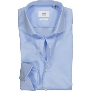 ETERNA 1863 slim fit premium overhemd - 2-ply twill heren overhemd - lichtblauw - Strijkvrij - Boordmaat: 46